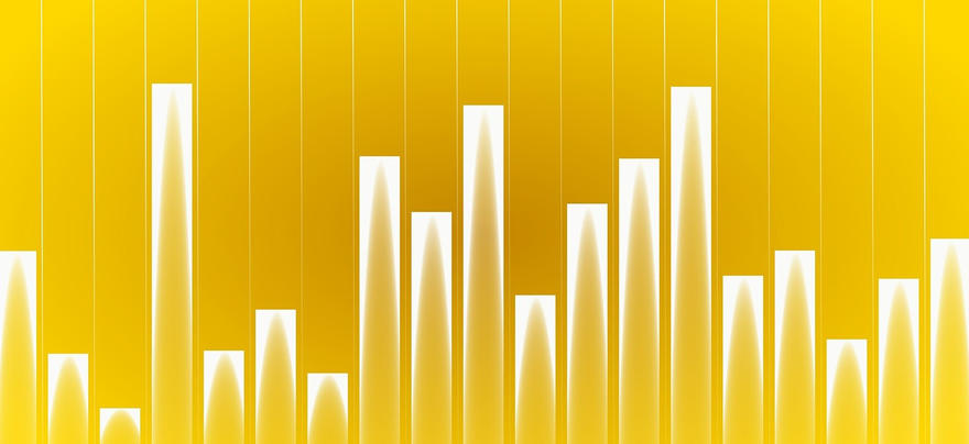 Yellow bar graph